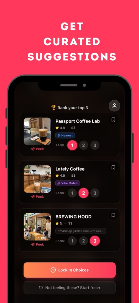 Get Curated Suggestions